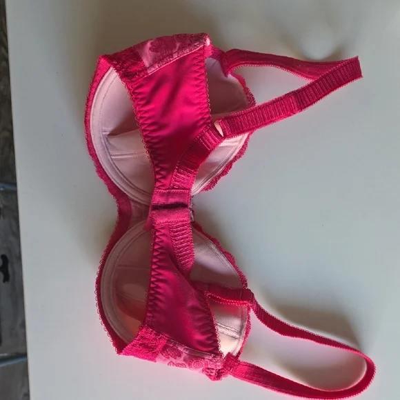 2 Fantasie Mae Hot Pink & Ivory Lace Underwire Bras - 30H US *Valentine's Sexy - Picture 12 of 16